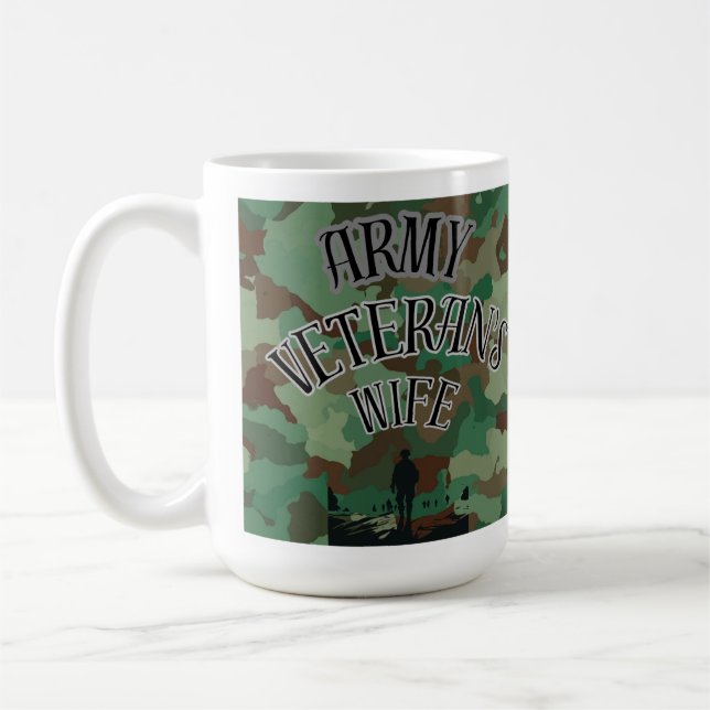 Ehefrau von Army Veteran Kaffeetasse (Links)