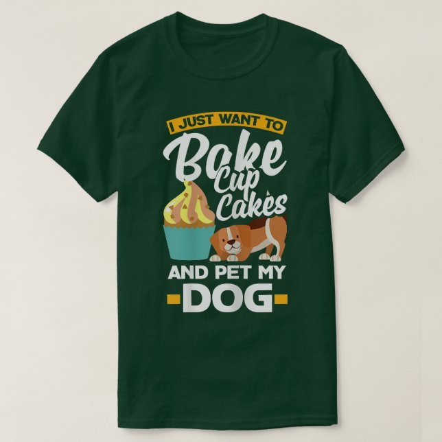 Ehefrau von Cupcake Baking Dog Eigentümer 2932 T-Shirt (Design vorne)