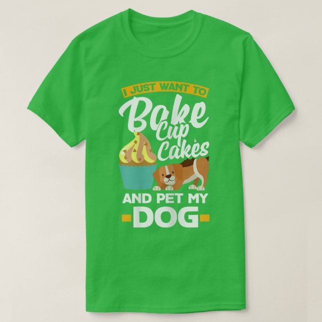 Ehefrau von Cupcake Baking Dog Eigentümer 2933 T-Shirt (Design vorne)