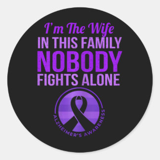 Ehefrau von Frauen kämpft allein Heimerheimer-Awa Runder Aufkleber