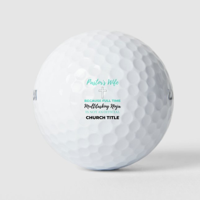 Ehefrau von Pastor, weil Vollzeit-Multitasking bl Golfball (Vorderseite)