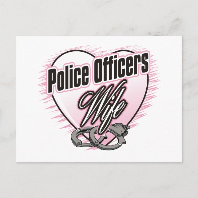 Ehefrau von Polizeibeamten Postkarte (Vorderseite)