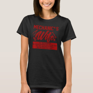 Ehefrau von Werkstattmechanikern Lustiger Automech T-Shirt