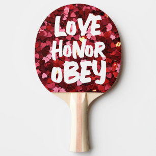 EHEFRAU WEDD LIEBE HONOR OBEY PING PONG PADDLES TISCHTENNIS SCHLÄGER