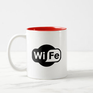 Ehefrau - WiFi Parody Zweifarbige Tasse