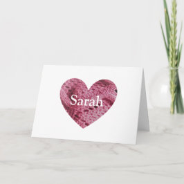Ehefrau Wolle 7. Hochzeitstag Jubiläum rosa Herzka Karte