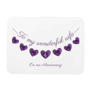 Ehefrau zum 6. oder lila Hochzeitstag Magnet
