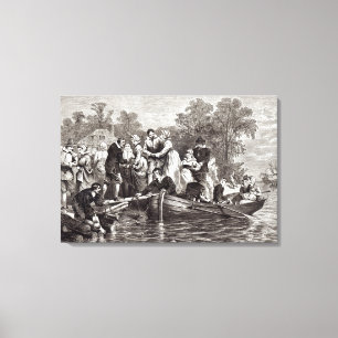 Ehefrauen für die Siedler bei Jamestown Leinwanddruck