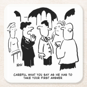 Ehegatten Vicar und Trauzeuge Rechteckiger Pappuntersetzer