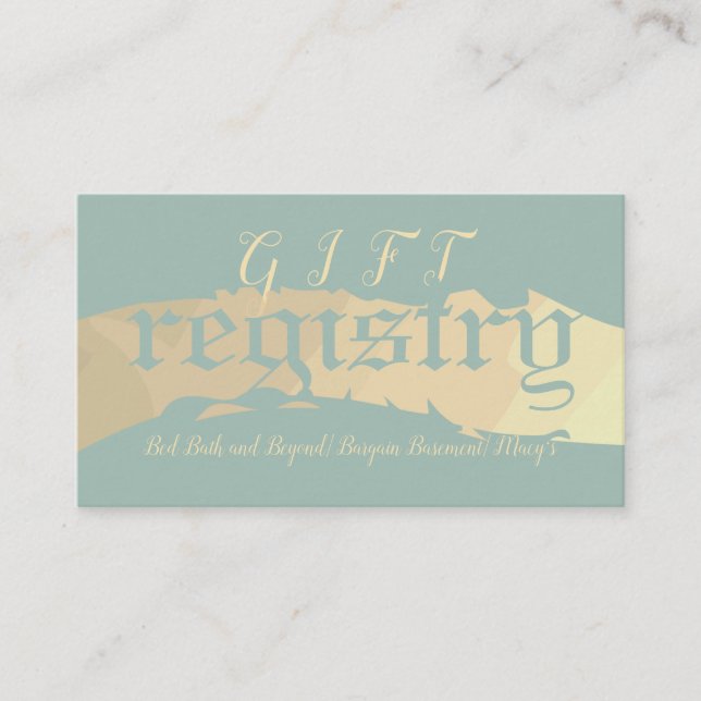 Ehegeschenkregister Golden Veiled Wildblume Begleitkarte (Vorderseite)