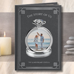 Ehejahrestag-Foto-Storybook-Ehering Karte