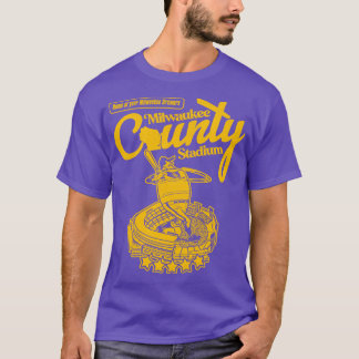 Ehemalige Milwaukee County Stadium Baseball Hommag T-Shirt