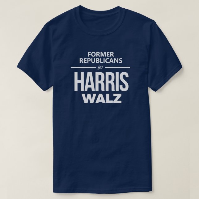 Ehemalige Republikaner für Harris Walz T-Shirt (Design vorne)
