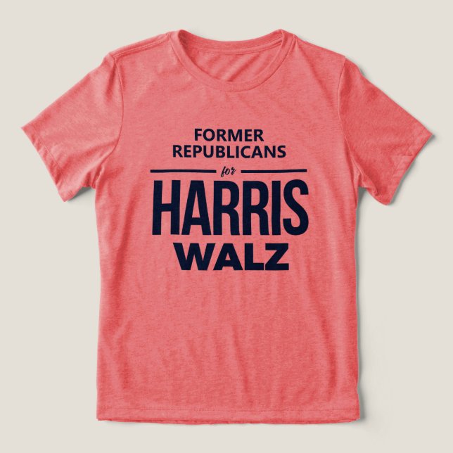 Ehemalige Republikaner für Harris Walz Tri-Blend Shirt (Design Vorderseite)