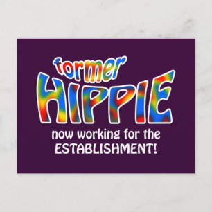 Ehemaliges Hippie Postkarte