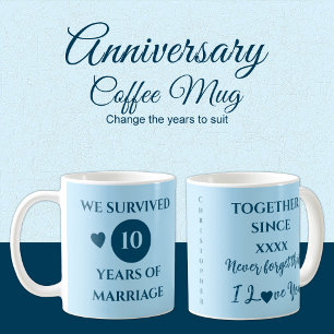 Ehemann 10 Jahre Ehe - blaues Jahr Kaffeetasse