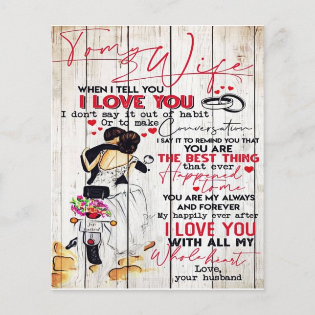 Ehemann auf meine Ehefrau | Lovely Present | Flyer (Vorne)