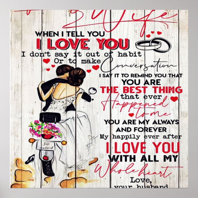 Ehemann auf meine Ehefrau | Lovely Present | Poster (Vorne)