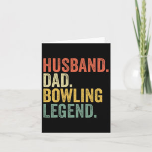 Ehemann Dad Bowling-Legende Vatertag Bowling Pl Karte