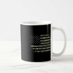 Ehemann Daddy Beschützer Held Veteran USA-Flagge C Kaffeetasse