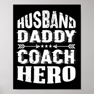Ehemann Daddy Coach Held Trainer Fußballtrainer Su Poster
