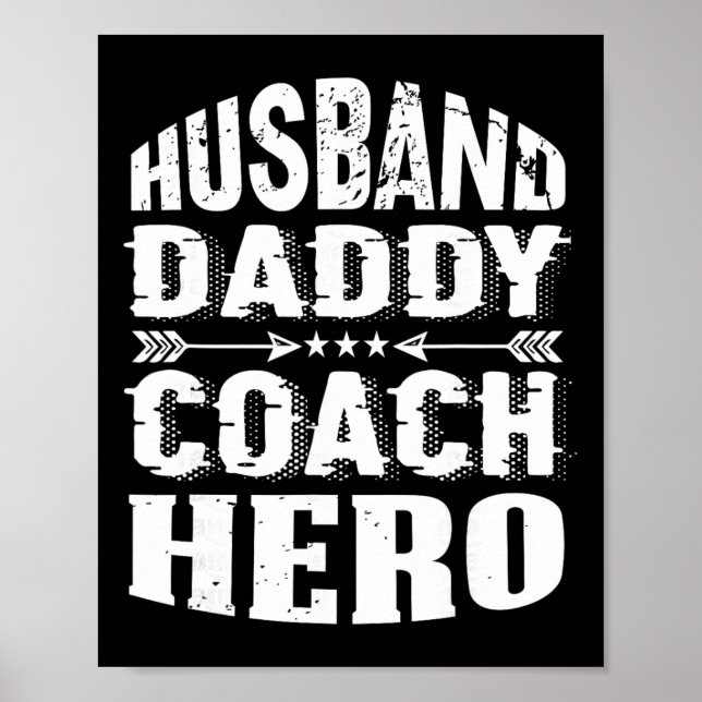 Ehemann Daddy Coach Held Trainer Fußballtrainer Su Poster (Vorne)