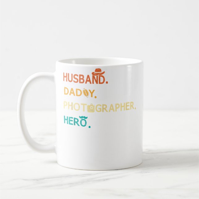 Ehemann Daddy Fotograf Held Retro Vintage Foto Kaffeetasse (Links)