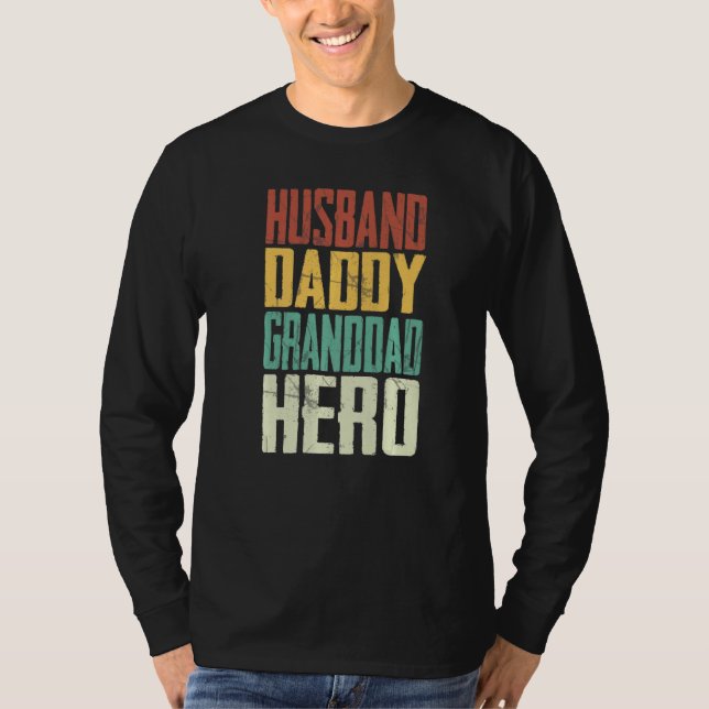 Ehemann Daddy Opa Held Stolz Opa Väter  T-Shirt (Vorderseite)