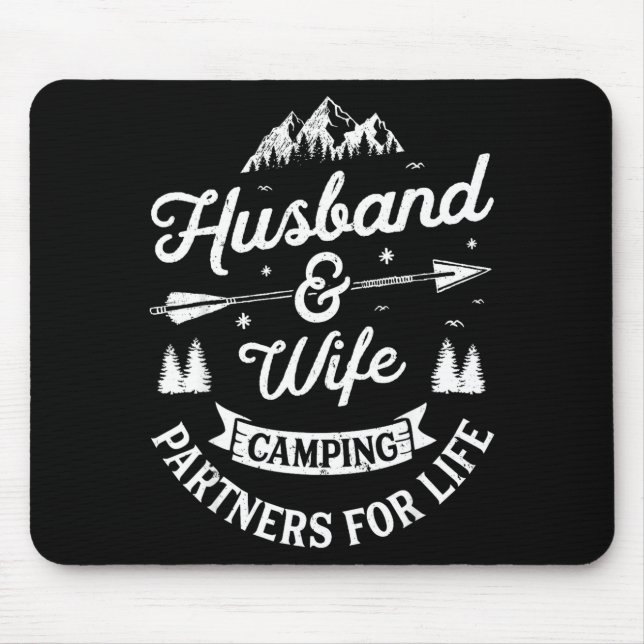 Ehemann Ehefrau Camping-Partner für Design Mousepad (Vorne)