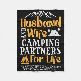 Ehemann Ehefrau Camping-Partner Paar passender Cam Fleecedecke