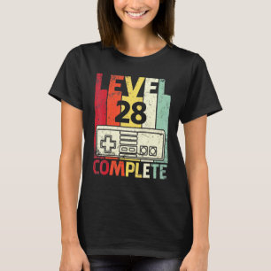 Ehemann Ehefrau Gamer Ehe Jahrestag Stufe 28 Jahr T-Shirt