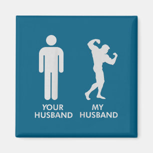 Ehemann Ehemann Fitnessstudio Bodybuilding lustige Magnet