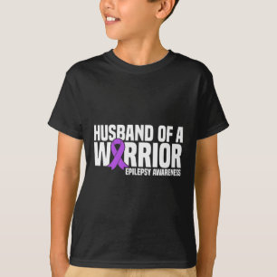 Ehemann einer Lila Ribbon Epilepsy Awaren T-Shirt