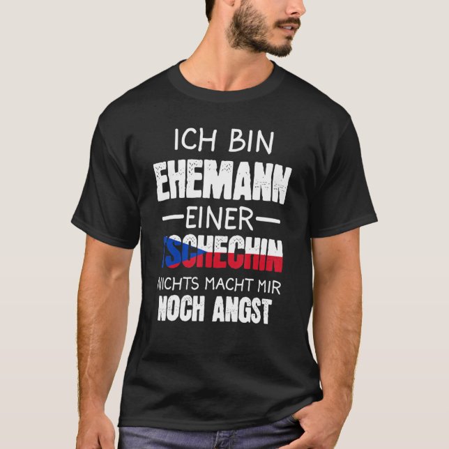 Ehemann einer Tschechischen Republik T-Shirt (Vorderseite)