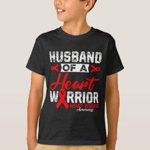 Ehemann eines Herzens Krieger Herzerkrankung Rotes T-Shirt