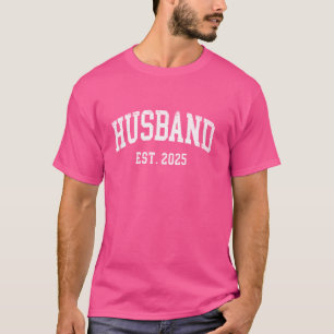 Ehemann Est 2025 Frisch verheiratet Flitterwochen T-Shirt