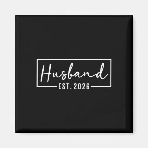 Ehemann Est 2026 Verheiratetes Paar Hochzeit Flitt Magnet