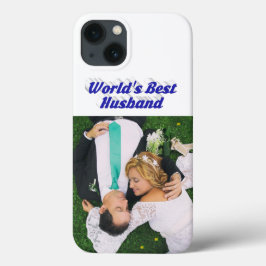 Ehemann-Foto mit blauem Text iPhone-Hülle Case-Mate iPhone Hülle