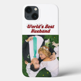 Ehemann-Foto mit burgunderrotem Text iPhone-Hülle Case-Mate iPhone Hülle