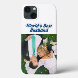 Ehemann-Foto mit meerblauer Text iPhone-Hülle Case-Mate iPhone Hülle