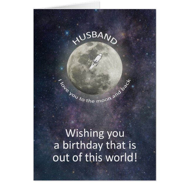 Ehemann Geburtstag Bis zum Mond und zurück  (Vorne)
