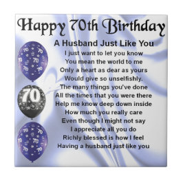 Ehemann-Gedicht - 70. Geburtstag Fliese