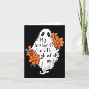 Ehemann Ghosted Lustiger Halloween-Kostüm Spuk 1 Karte