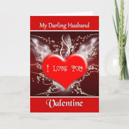 Ehemann / Happy Valentine's Day - Rotes Herz Feiertagskarte