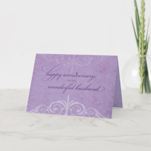 Ehemann Hochzeit Jubiläumsfeier Lavendel Karte