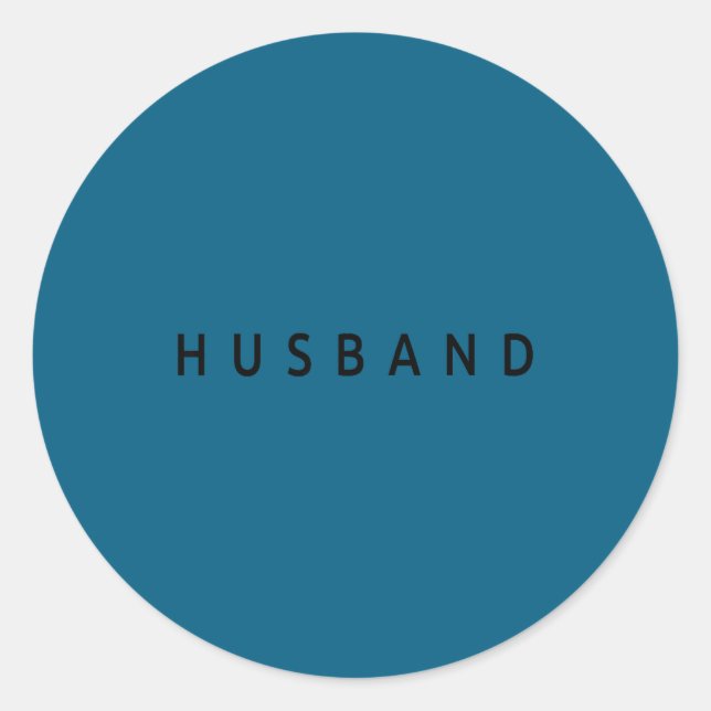Ehemann Hochzeit Verheiratetes Paar Ehefrau Passen Runder Aufkleber (Vorderseite)