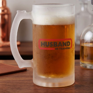 Ehemann im Training - Spaß-Valentinstag-Geschenk Mattglas Bierglas