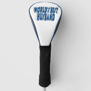 Ehemann mit blauem Text Golf Headcover