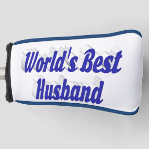 Ehemann mit blauem Text und Kopf-Abdeckung Golf Headcover