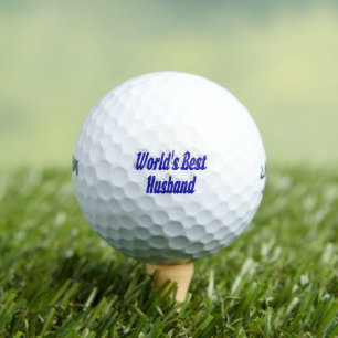 Ehemann mit blauen Text-Golfbälle Golfball
